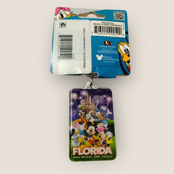 Disney Mickey & Friends Florida Souvenir Keychain Keyring - Picture 2 of 2